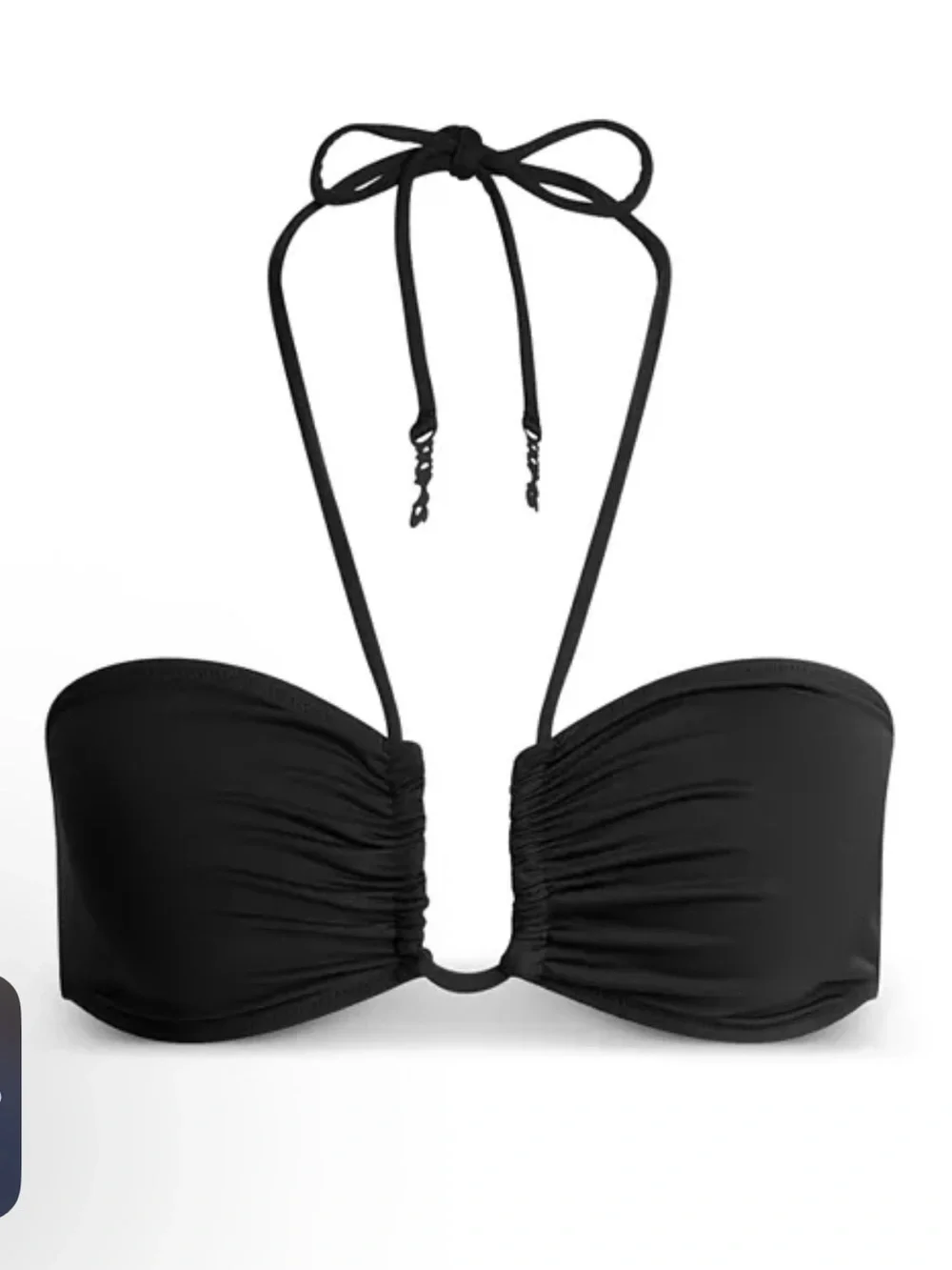 🖤 SKIMS Signature Swim U Wire Halter Top & Mid Waist Bottom Set | Onyx | M | NWT